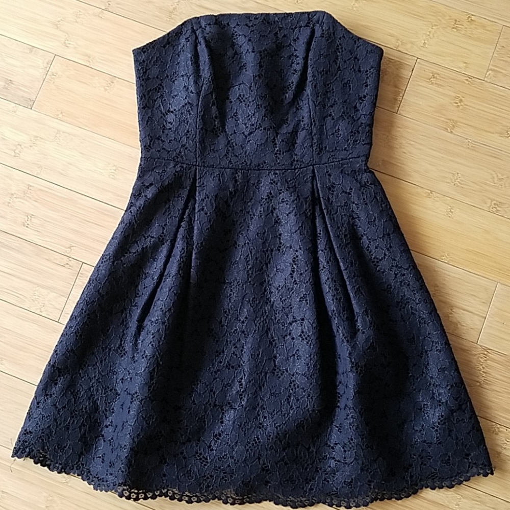 Lilly Pulitzer black strapless dress
